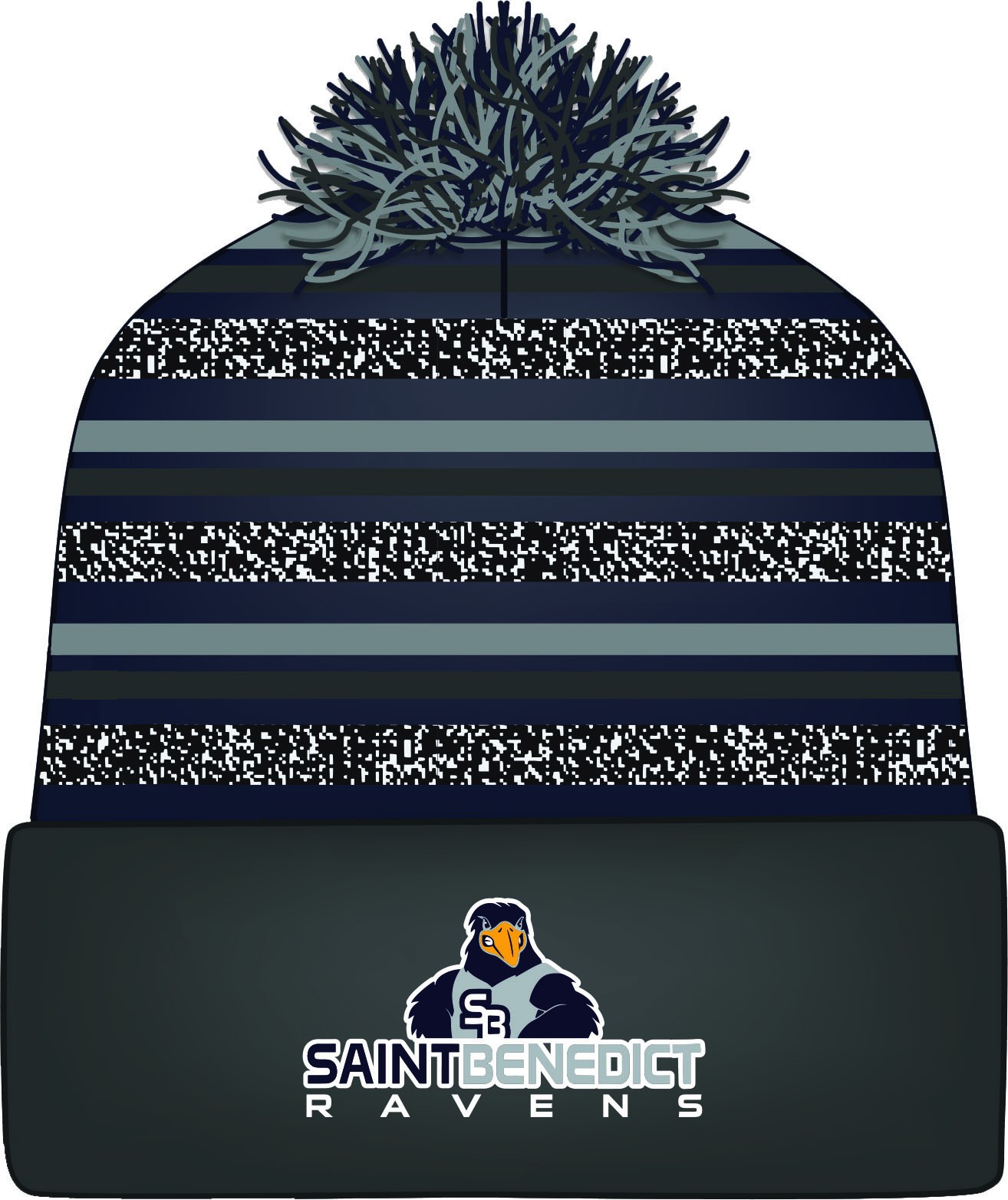 BEN Knit Beanie w/ Raven Logo