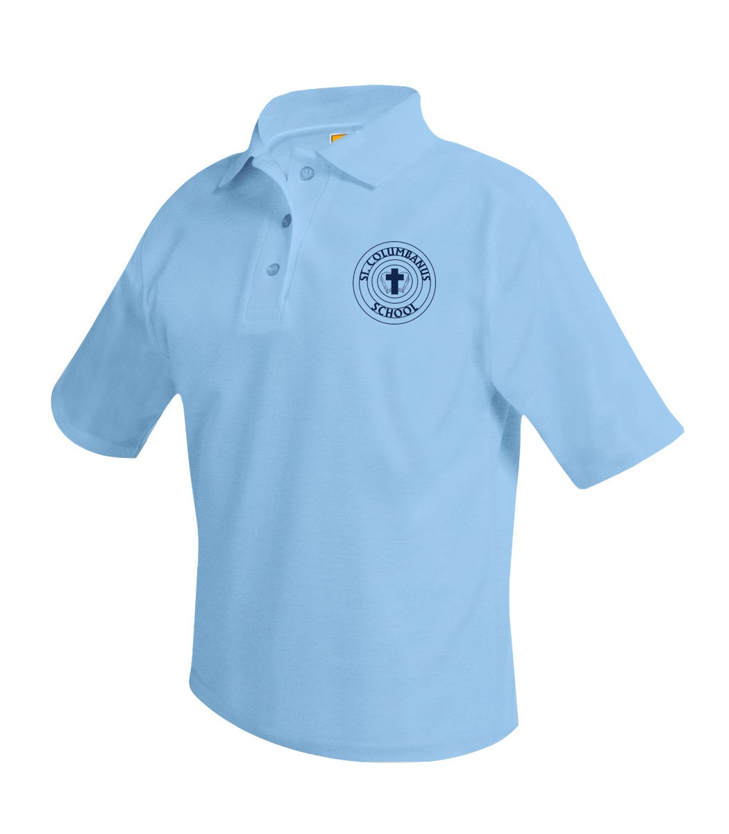 COL S/S Polo w/ School Logo