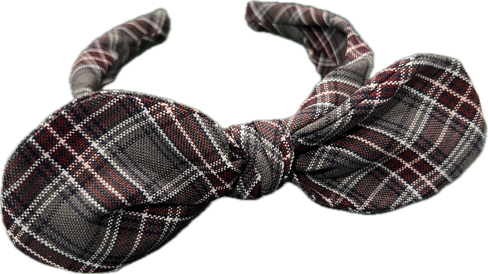 Plaid 06T Hourglass Bow Headband