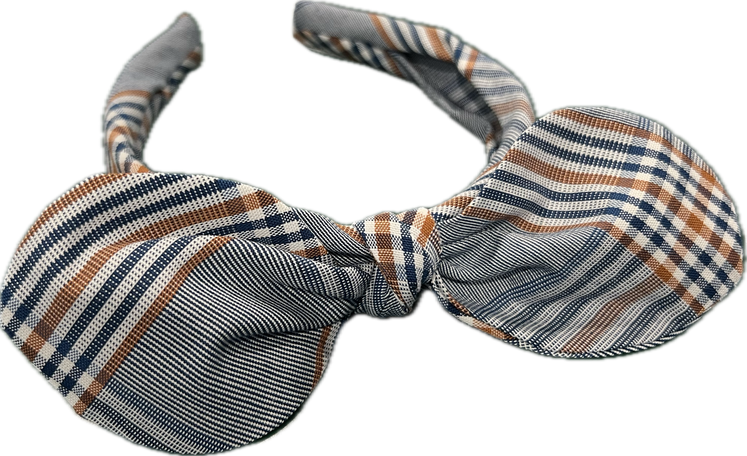 Plaid 08N Hourglass Bow Headband