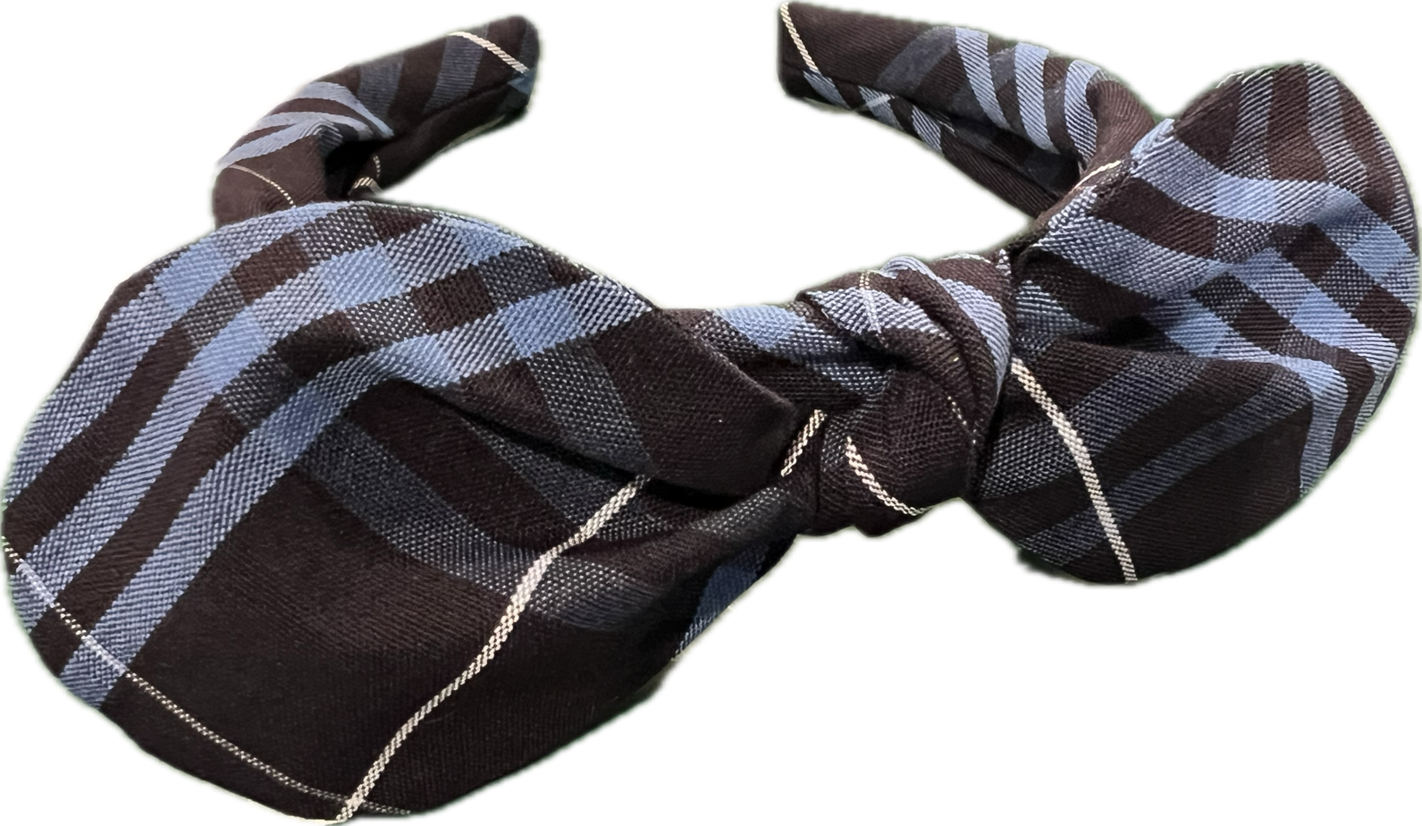 Plaid 3D Hourglass Bow Headband