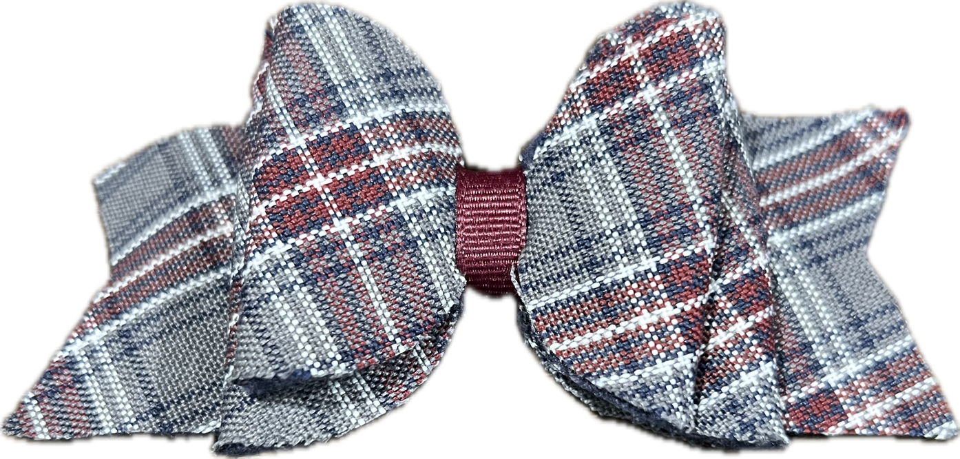 Plaid 06T Large Butterfly Bow