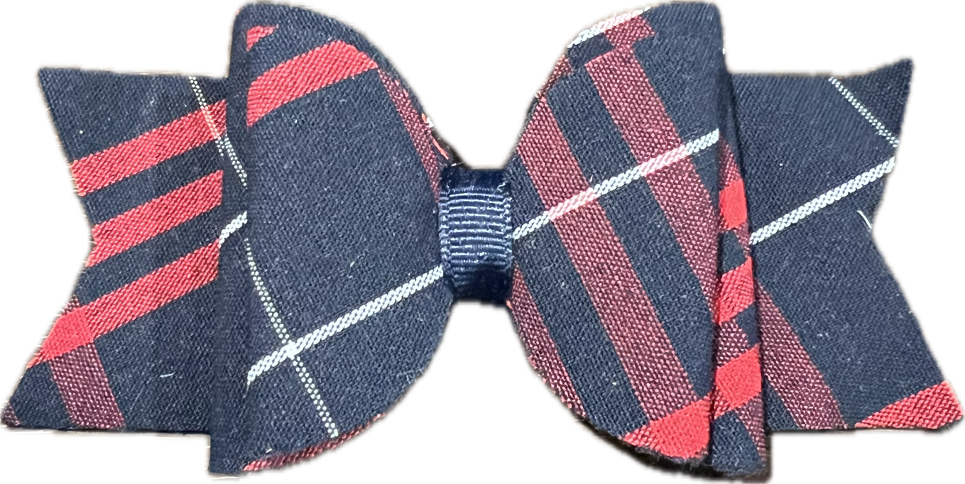 Plaid 37 Large Butterfly Bow