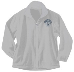 ICS Full Zip Grey Microfleece w/ School Logo