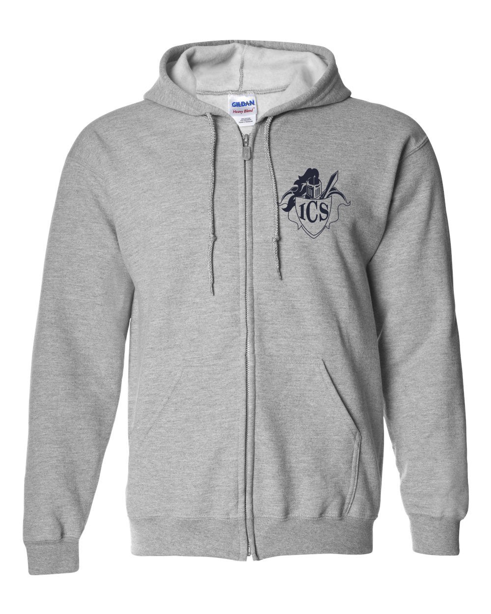 ICS Spirit Zipper Hoodie w/ Navy Logo #31 - Please allow 2-3 Weeks for Fulfillment