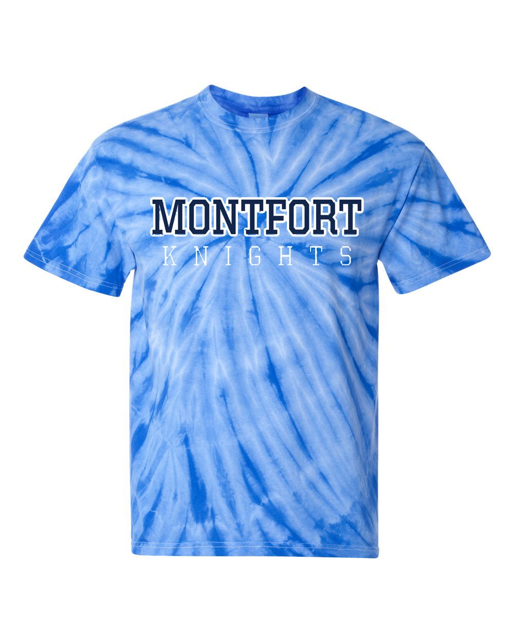 MONTFORT Spirit S/S Tie Dye T-Shirt w/ Navy Logo #4 -Please Allow 2-3 Weeks for Fulfillment