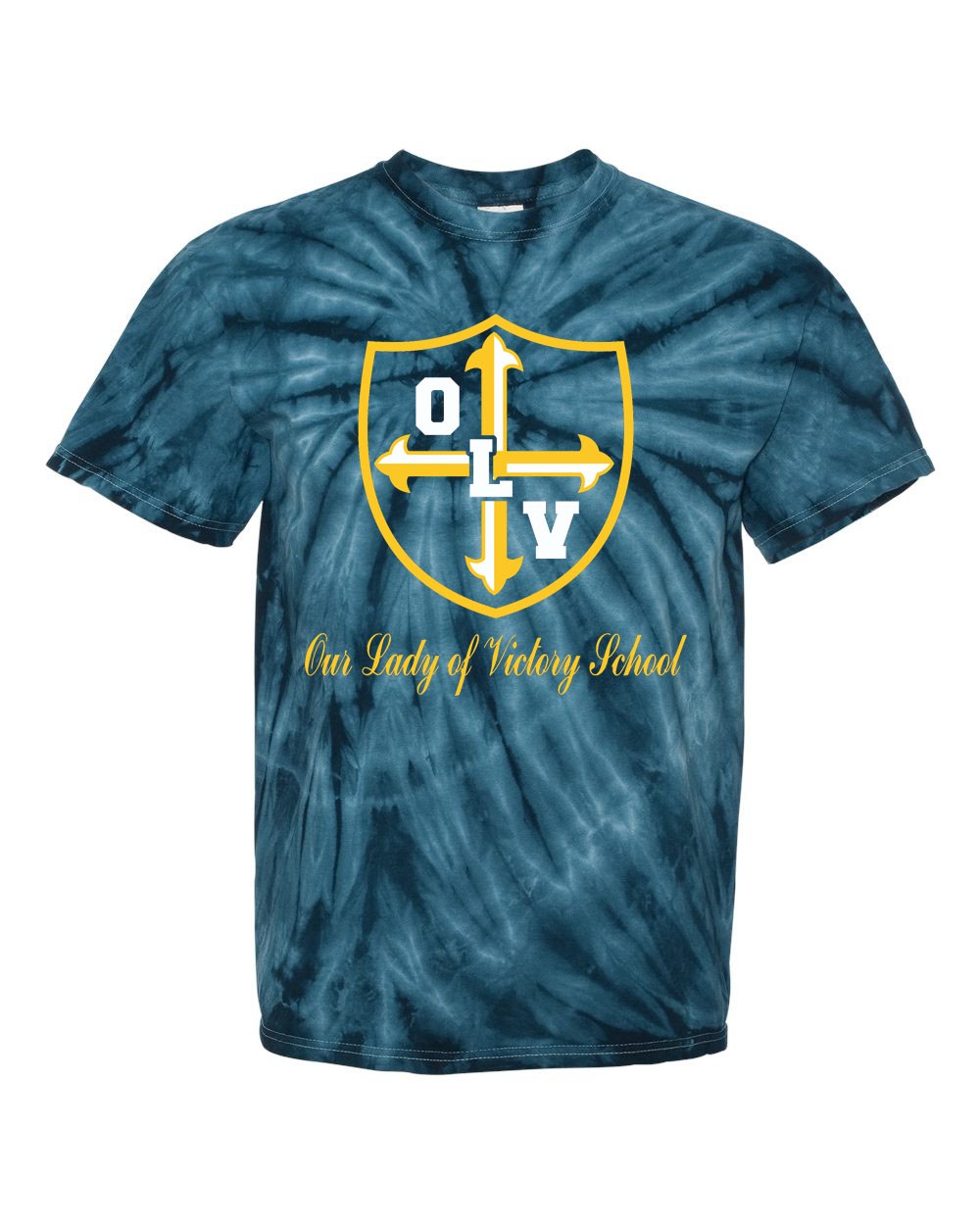 OLV Spirit S/S Tie Dye T-Shirt w/ Gold Logo #10