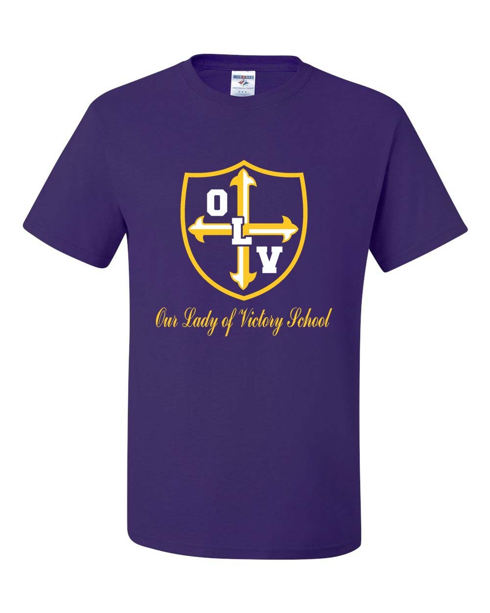 OLV S/S Spirit T-Shirt w/ Gold Logo #16-17- Please Allow 2-3 Weeks for Fulfillment