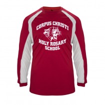 CCS Spirit L/S Hook Shirt with Full Front White Logo #9. Please Allow 3-4 Weeks for Fulfillment