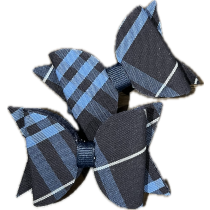 Plaid 3D Butterfly Pig Tails