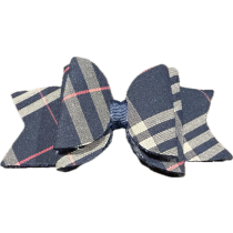 Plaid 01C Large Butterfly Bow