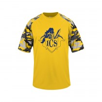 ICS Spirit S/S Camo T-Shirt w/ Navy Logo #13 - Please Allow 3-4 Weeks for Fulfillment