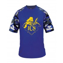 ICS Spirit S/S Camo T-Shirt w/ Gold Logo #12- Please Allow 3-4 Weeks for Fulfillment