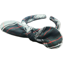 Plaid 50 Hourglass Bow Headband