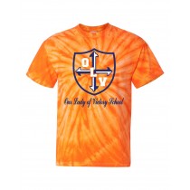 OLV Spirit S/S Tie Dye T-Shirt w/ Navy Logo #15 - Please Allow 2-3 Weeks for Fulfillment
