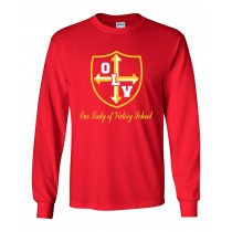 OLV L/S Spirit T-Shirt w/ Gold Logo #31 - Please Allow 2-3 Weeks for Fulfillment