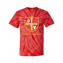 OLV Spirit S/S Tie Dye T-Shirt w/ Gold Logo #11-14 - Please Allow 2-3 Weeks for Fulfillment