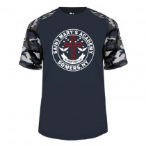 SMA Spirit S/S Camo T-Shirt w/ Crest Logo #17 - Please Allow 3-4 Weeks for Fulfillment